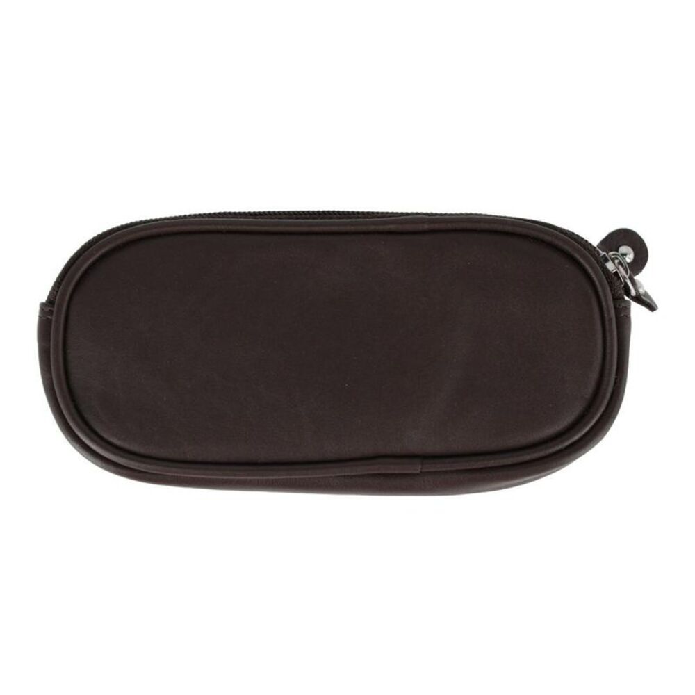 CTM Napa Leather Zip Around Double Eyeglass Case Holder